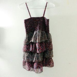 SPECKLED FLORAL PATTERNED DRESS MEDUIM