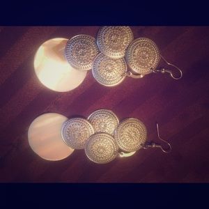 Chandelier fantasy silver earrings