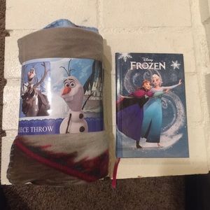 Frozen Bundle - Fleece Throw Blanket & Frozen Book