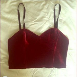 American Apparel Velvet Crop top