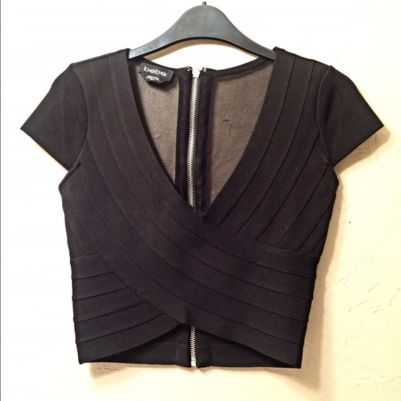 BEBE BANDAGE CROP TOP
