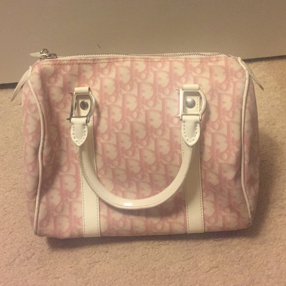 Authentic christian Dior pink Boston bag.