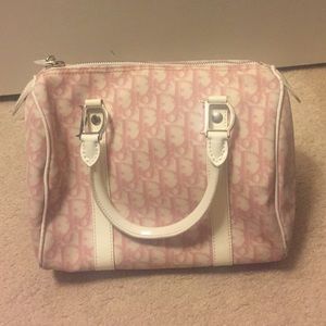 Authentic christian Dior pink Boston bag.