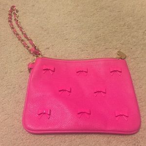 Betsy Johnson hot pink clutch