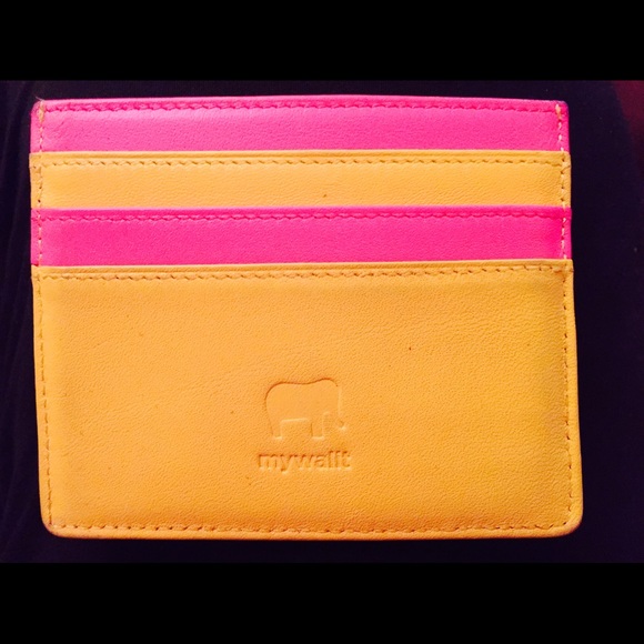 My Walit Card holder - Hot Pink/Yellow