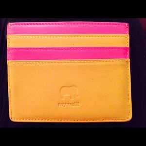 My Walit Card holder - Hot Pink/Yellow