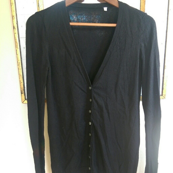 J. Crew black cashmere cardigan