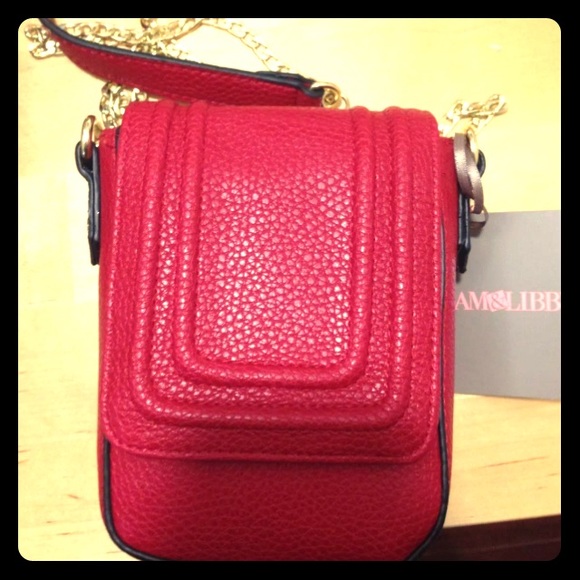 🎉 Sam & Libby Red leather Flap Crossbody Handbag