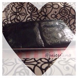 💌 Dark indigo blue💌 python snake skin 💌clutch