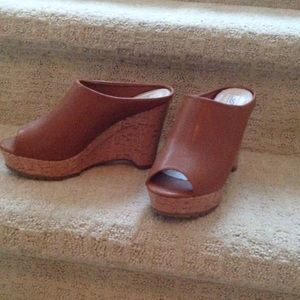 NWT tan slip on wedge. Very light & comfortable