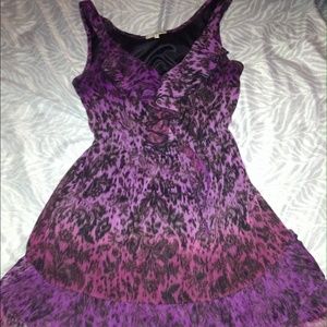 Purple patterned dress by BeBop sz M - NWOT