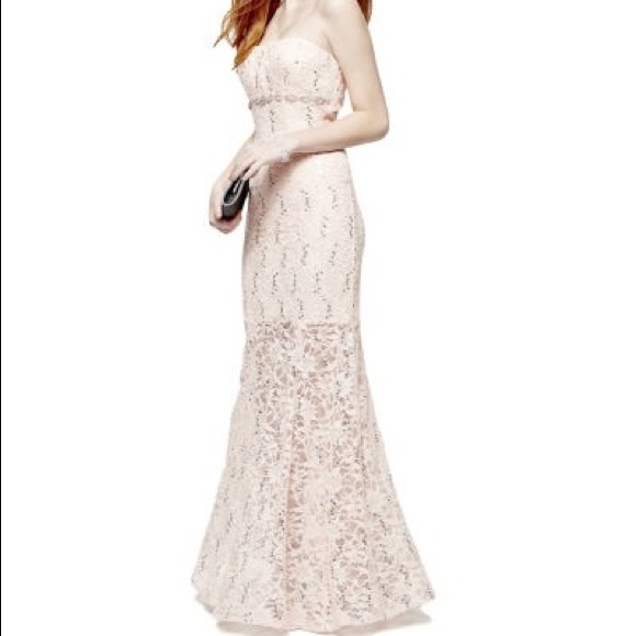 Pink Lace Prom Dress