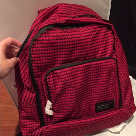 Marc by Marc Jacobs Handbags - NWT! Marc by Marc Jacobs Black/Red ZigZag Backpack