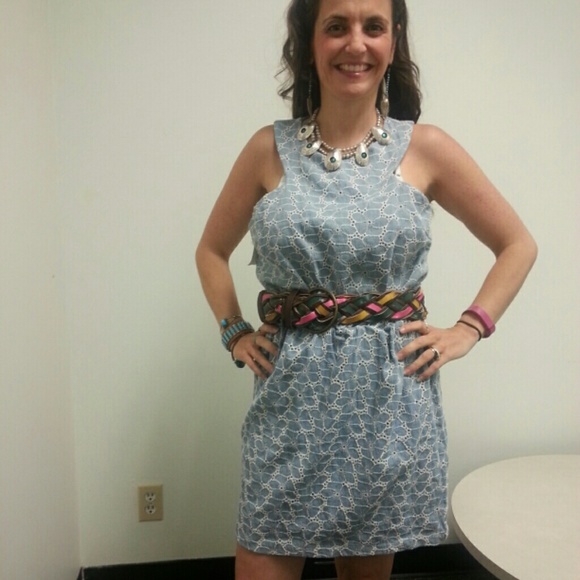 Lucca Couture Denim with embroidery Dress by UO.