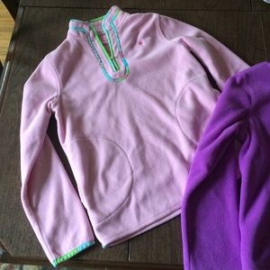 Lilly Pulitzer girls fleece size 14 pink pullover