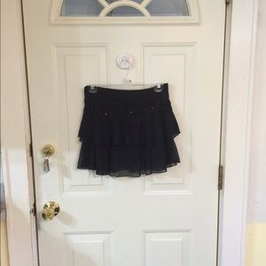 Black mini skirt