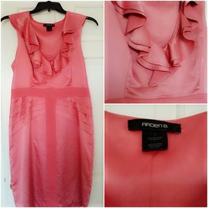 Arden B Coral Pink Ruffles Dress