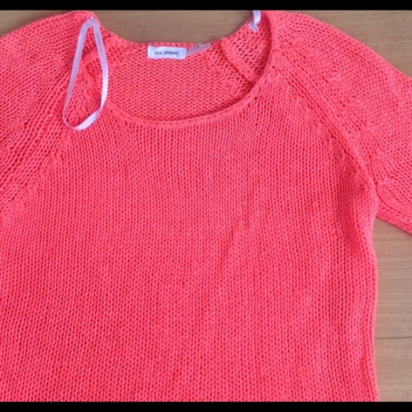 Boutique neon coral knit sweater from Blu pepper - Picture 2 of 3