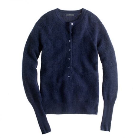 J. Crew Sweaters - J. Crew waffle Henley | navy blue