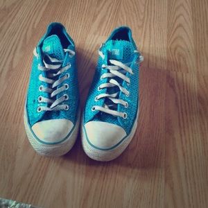 Blue converse.