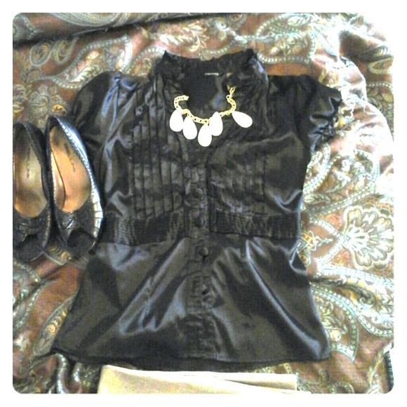 Maurices black silky top