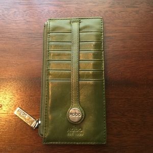 Hobo Metro Slide Olive Green Credit Card  Wallet