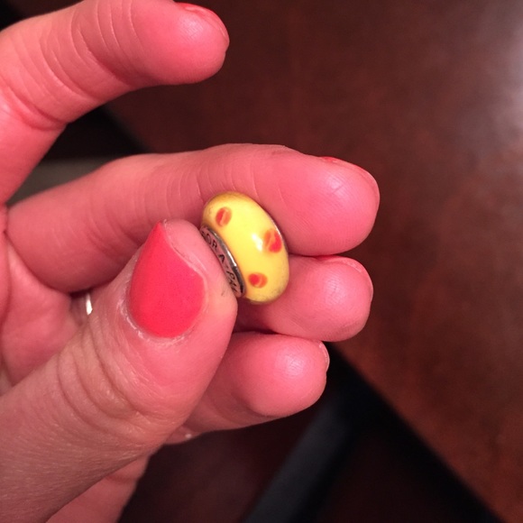FINAL PRICE ⬇️Pandora bead yellow with orange dots