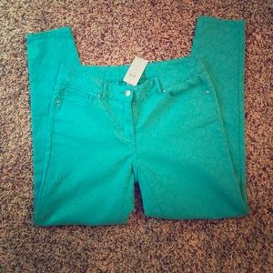 Caché textured pattern pants