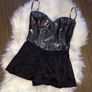 Dolce Vita Sequin and Silk Romper