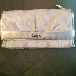 Silver coach wallet