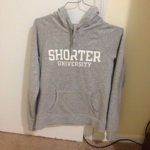 Shorter university gray hoodie
