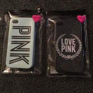 2 PINK iPhone 4/4s Case