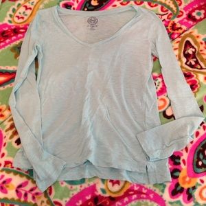 Light blue/teal v neck