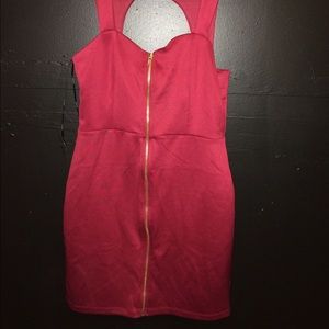 Burgundy Cocktail Dress.