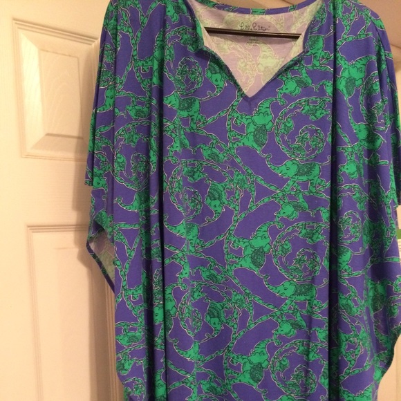 XS Lilly Pulitzer Stefani Dress in Iris Blue Loopy