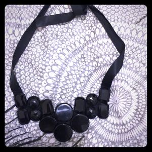 SOLD IN A BUNDLE Black bib necklace