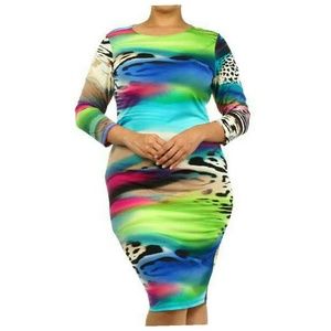 Multi Print Bodycon Mini