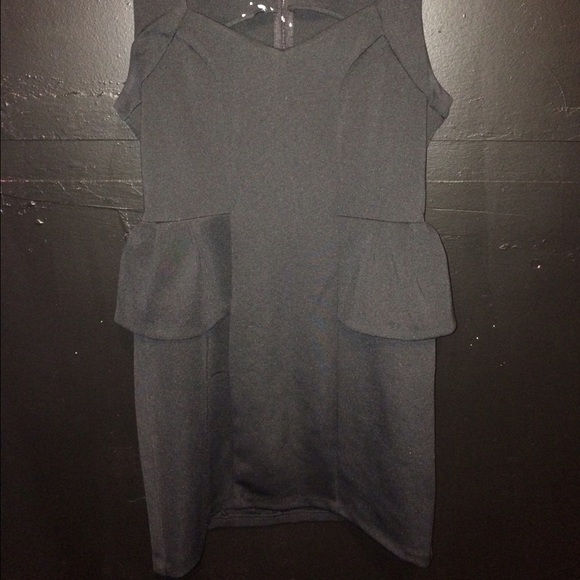 Black peplum dress. - Picture 1 of 2