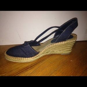 Liz Claiborne Denim Wedges