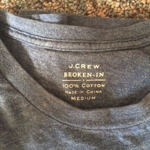 J. Crew broken in pocket tee