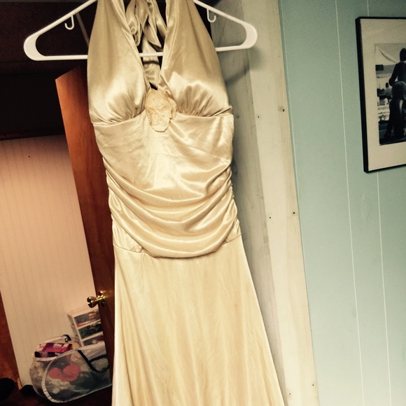 Champagne silky dress