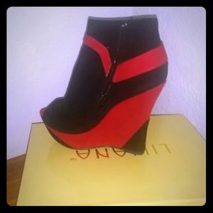 Red and black bootie