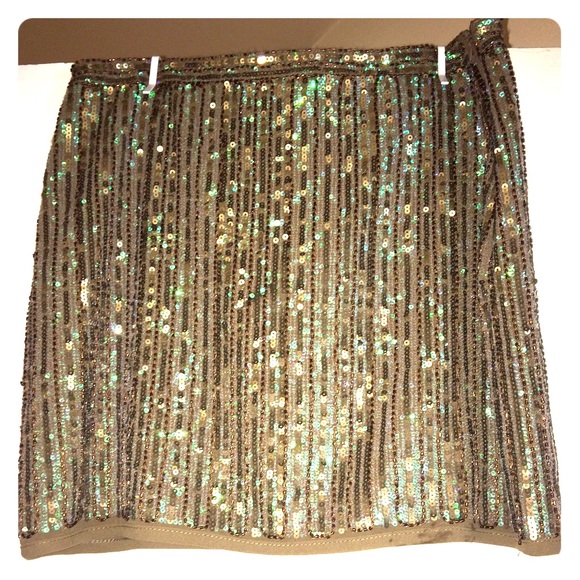 Gold and turquoise mermaid sequin short skirt