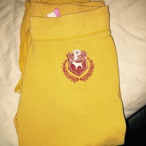 Yellow Victoria secret sweat capris