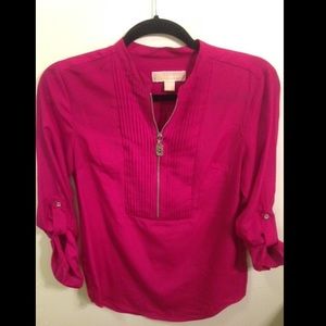 Michael Kors Pink Half Zip