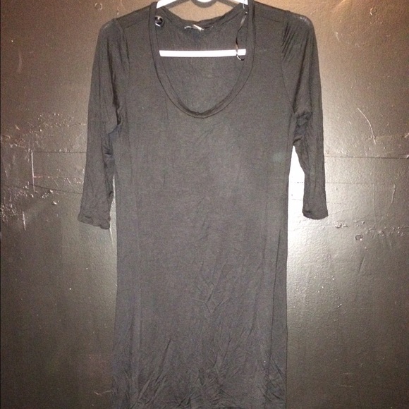 Black 3/4 quarter sleeve maxi dress