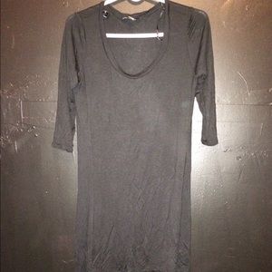 Black 3/4 quarter sleeve maxi dress