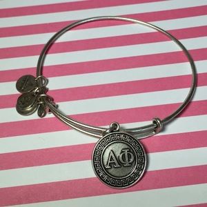 Alex and Ani silver "Alpha Phi" bracelet.