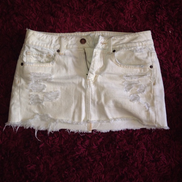 Denim mini skirt