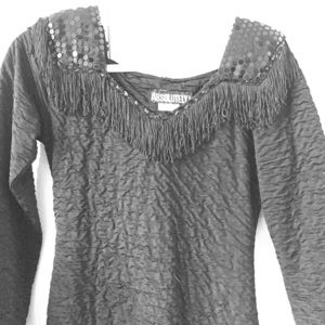 Vintage Sequin and Fringe Dress